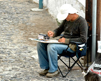 Artist and Cat